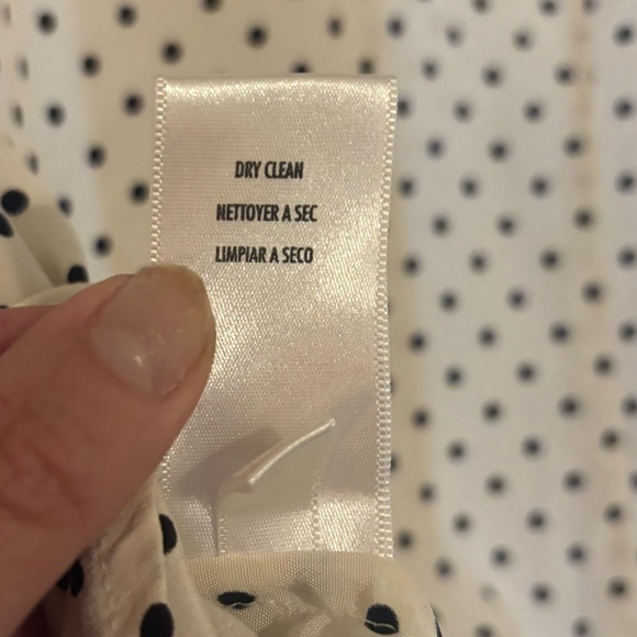 100% Silk Polka Dot Blouse - Picture 6 of 11